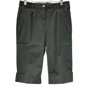 JM Collection Women's Black Jean Knee Length Shorts 10